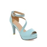 Sandalia Tacon Azul Celeste