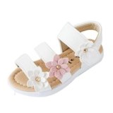 Sandalias niña verano ❤️ Amlaiworld Zapatillas Zapatos planos de chicas Flor Sandalias para niñas calzado Zapatos de vestir Zapatos Princesa (Blanco, 21).