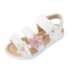 Bebé Prewalker Zapatos Auxma Primeros Pasos para bebé-niñas,Zapatos de Flores de Encaje,Sandalias de Bowknot para 0-6 6-12 12-18 Meses (0-6 M, Blanco).