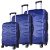 SHAIK Serie RAZZER Maletas De Viaje TSA CASTILLO 50/80/120 Capacidad De Litros Cubierta Dura Y Flexible Equipaje De Mano Con Ruedas 360⁰ De Rotación (Azul, 3 Piezas).