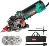 Sierra Circular, HYCHIKA 500W 4500RPM Mini Sierra Circular de Mano