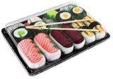 Sushi Socks Box – 5 pares de CALCETINES: Salmón, Tamago, Atún, Maki de Pepino y Oshinko – REGALO DIVERTIDO, Algodón de alta Calidad|Tamaños 36-40, Certificado de OEKO-TEX, Fabricado en EU.