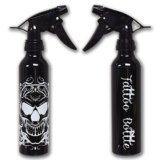 Tattoo pulverizador Calavera en negro aluminio 300 ml Spray Bottle.