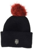 TOMMY HILFIGER TH Pompom Beanie Gorro de Punto para Mujer