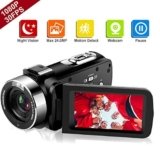 Videocamara Videocámara Full HD 1080P 30 FPS Cámara de Video con Visión Nocturna por Infrarrojos
